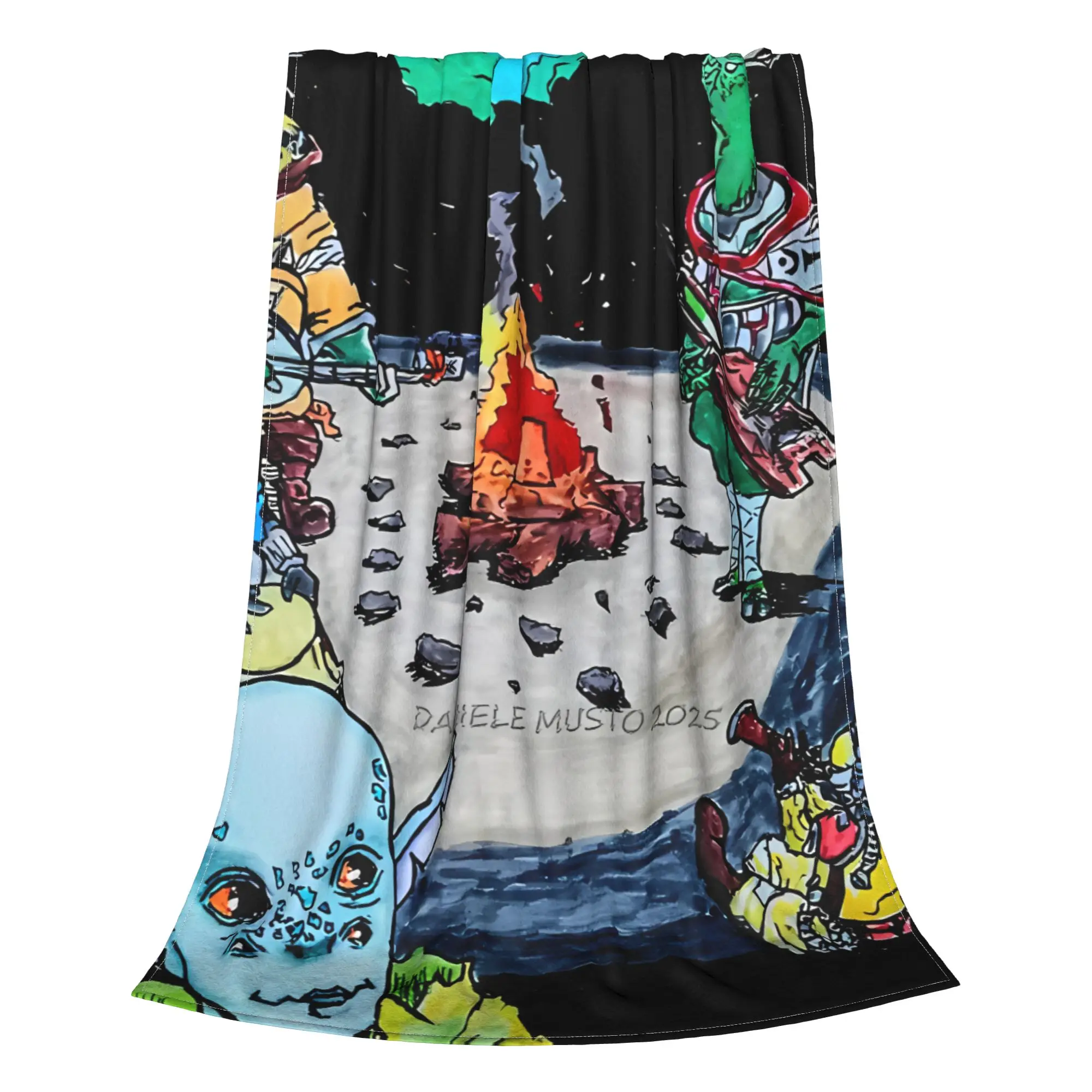 1PC Interstellar Adventure Graphic Outer Wilds Home Room Decorations Winter Blankets For Adults Bedding Home Interior Sofa Knee