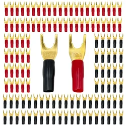 20Pcs Gold Plated Y U Shape Spade Banana Plug Fork Banana Plug Jack Plug Solderless Speaker Cable Power Terminal Connector