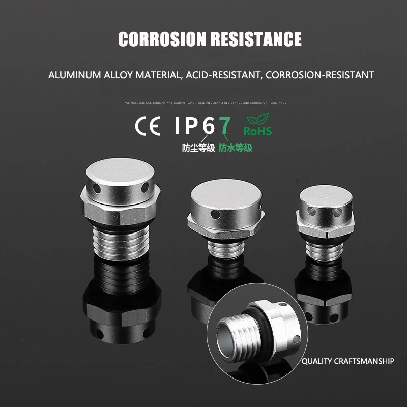 Válvulas de ventilación de aire impermeables de aluminio M5 M6 M8 M10 M12 M16 M20 tornillo en tapón de ventilación protector válvulas de ventilación de respaldo de Metal automático