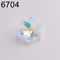 (1 piece) 6704 Snowflake Pendant Original Crystals from Austria Rhinestone Beads DIY Jewelry Making