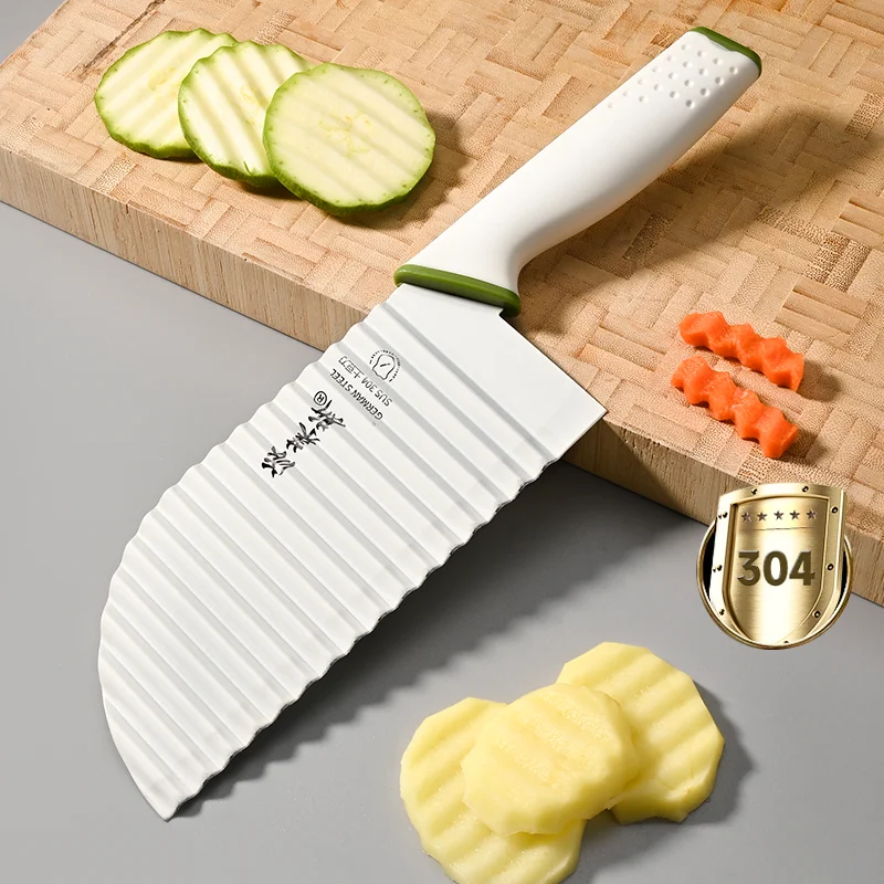 Stainless steel wave potato knife Versatile antibiosis kitchen knife dedicated tofruit and vegetable handlin,kitchen accessories