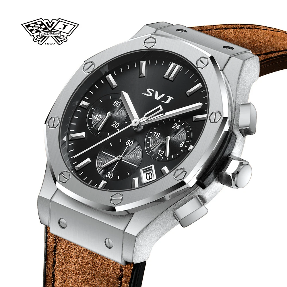 

Лучшие роскошные брендовые кварцевые наручные часы с автоматической датой, мужские спортивные водонепроницаемые многофункциональные наручные часы с хронографом Relogio