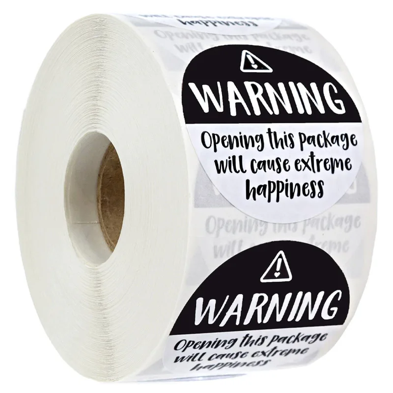 300Pcs 1.5in Warning Stickers: 