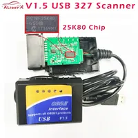 V1.5 USB ELM327 PIC18F25K80 Chip OBD2 Diagnostic Cable Auto Code Reader for Most OBD2 Protocols ELM 327 USB 25K80 car code clean