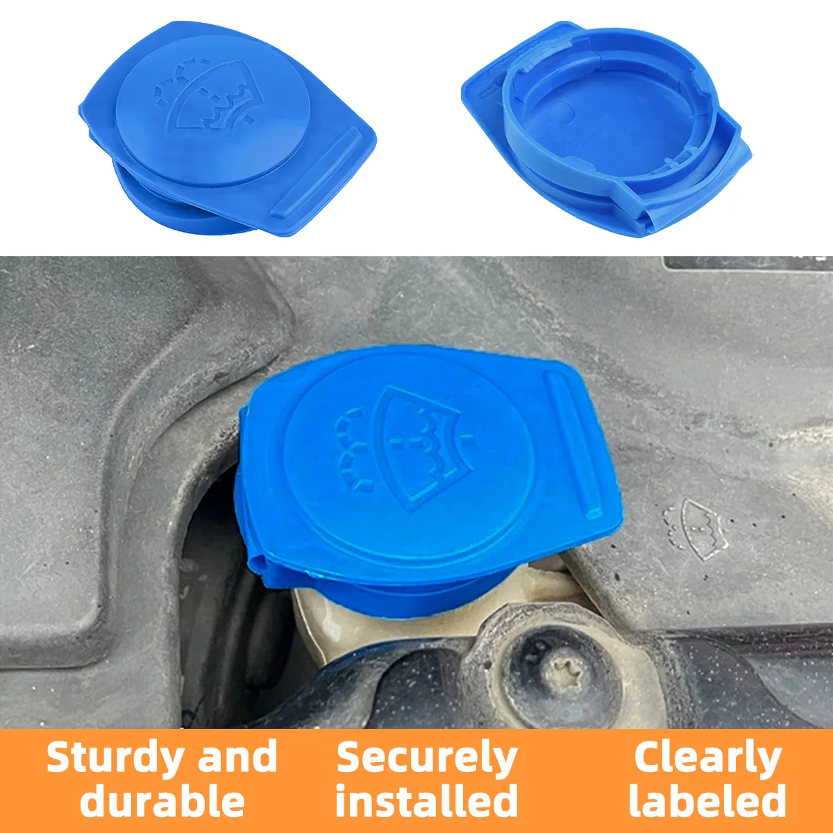 1 Stück Scheibenwischer-Waschflüssigkeitsbehälterdeckel passend für Audi A1 Q2 Porsche Cayenne VW Jetta Golf Seat Ateca Skoda, 3Q0955455, 18G955455A – Detail 3