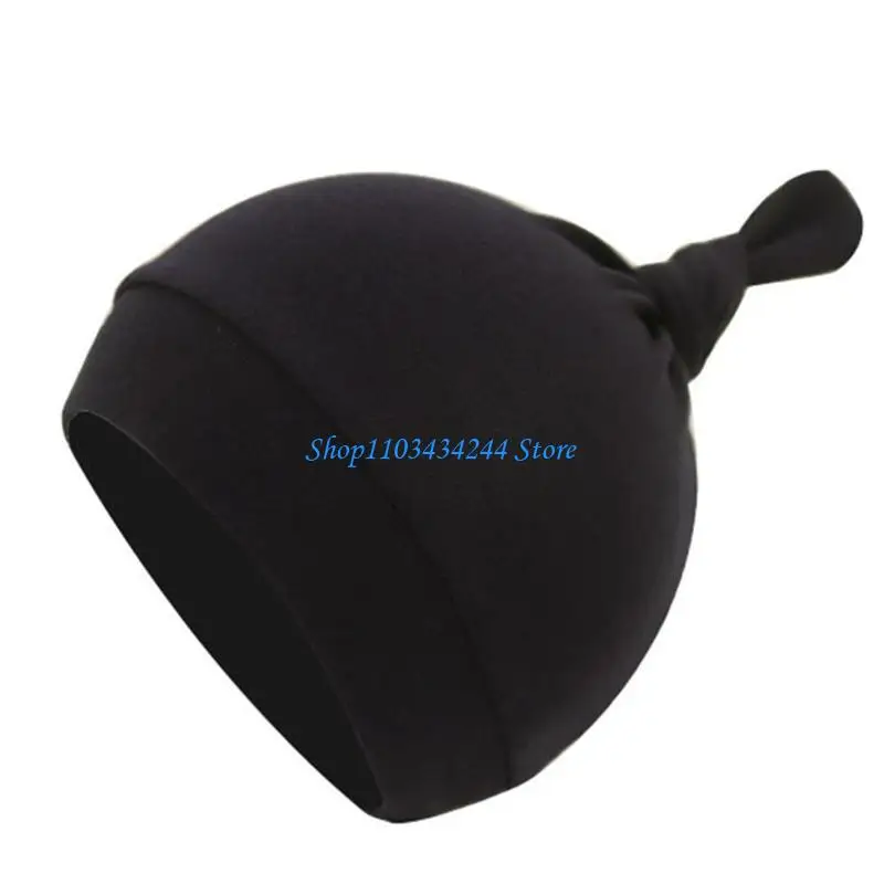 Baby Soft Cotton Hat Newborn Infant Tail Knot Beanie Cap Bonnet