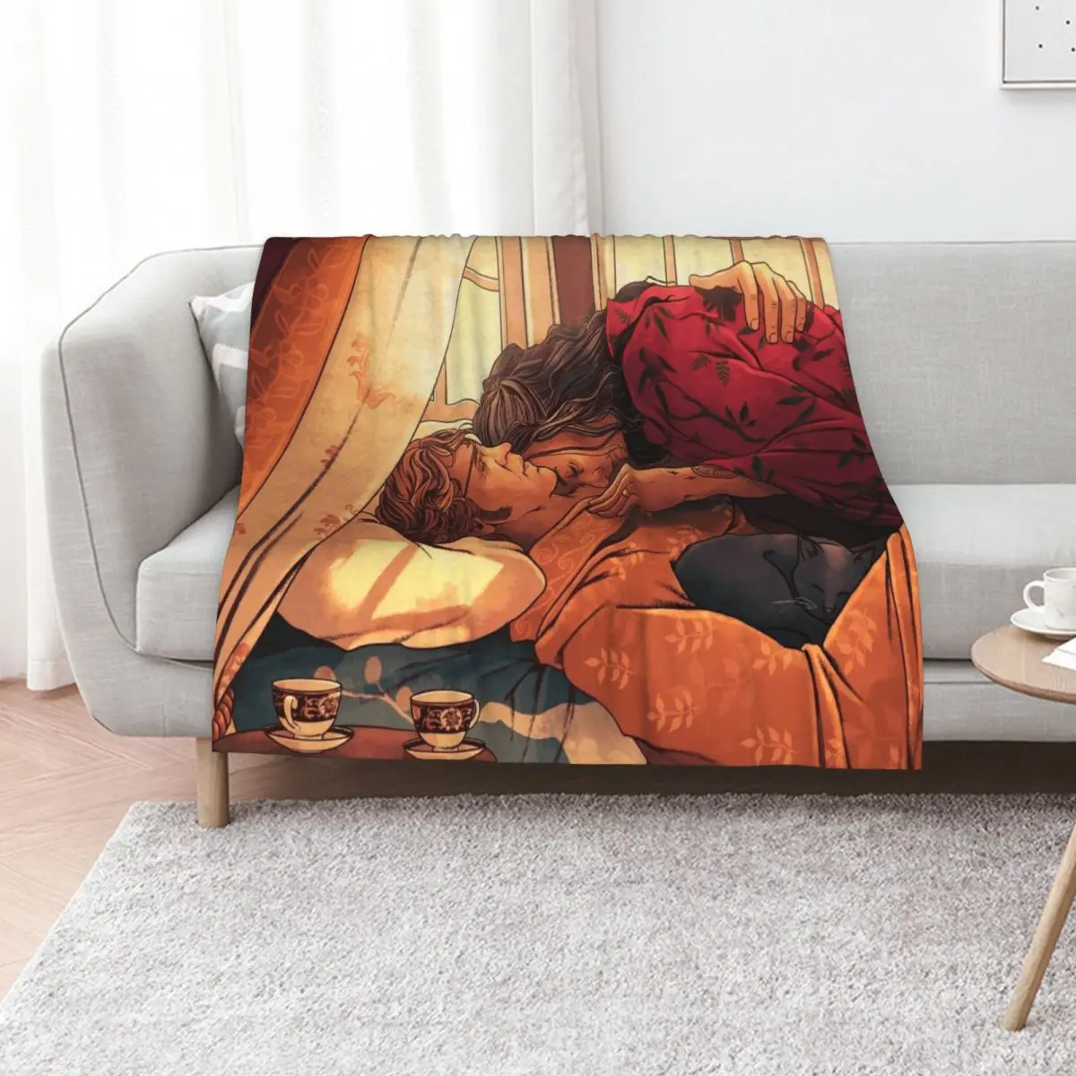 Afternoon Nap Throw Blanket Soft Home Decor Blanket for Couch Bedroom