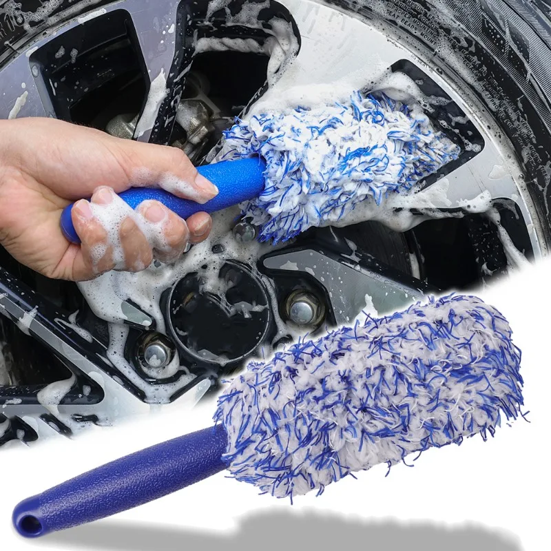 

Plush Brush Car Tire Hub Detail Cleaning Brushes Long Handle Super Soft Motorcycle Bike Maintenance Care Cleaning Tool