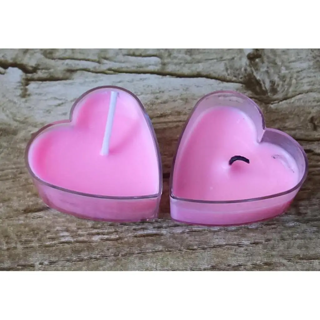 Clear Plastic Tealight Cups Heart Shaped Candle Making Mold Candle Holder Container for Weddings Christmas Parties DIY Candles