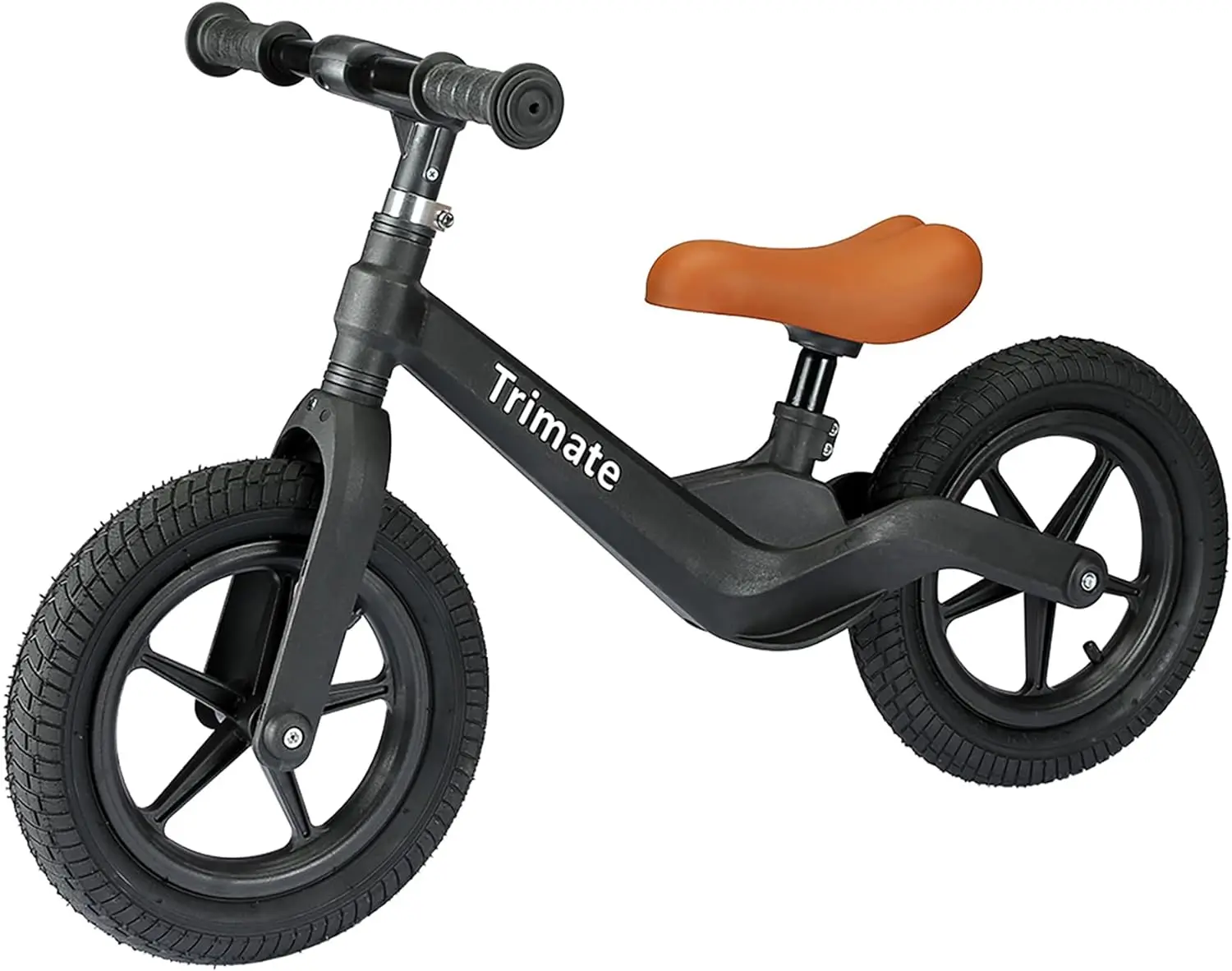 Toddler Balance Bike, Black - No Pedal Sport Bike for 3-5 Year Olds, 12