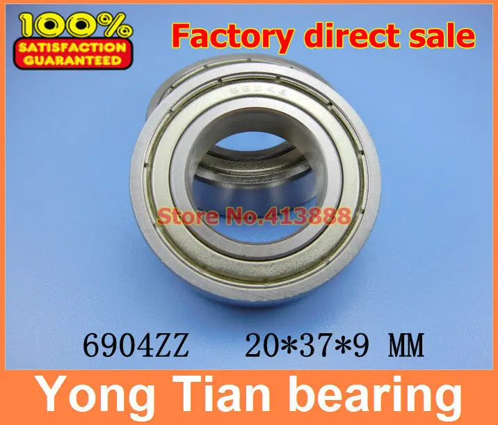 NBZH Bearing100pcs Free Shipping Thin Wall Deep Groove Ball Bearing 6904ZZ 20*37*9 Mm