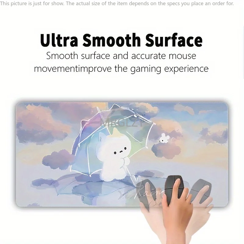 Alfombrilla de ratón con diseño de gato bonito, Base de goma grande, antideslizante, accesorios de escritorio para PC, alfombrilla de ratón para oficinas y teclado de jugador, alfombrilla decorativa
