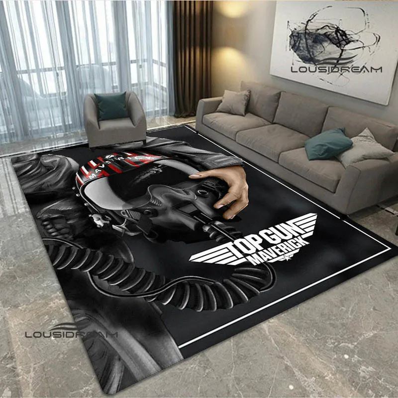 Classic Movie TOP GUN Poster Printing Carpet Anti -slip Carpet Personalized Yoga Cushion Photography Prop Birthday Gift