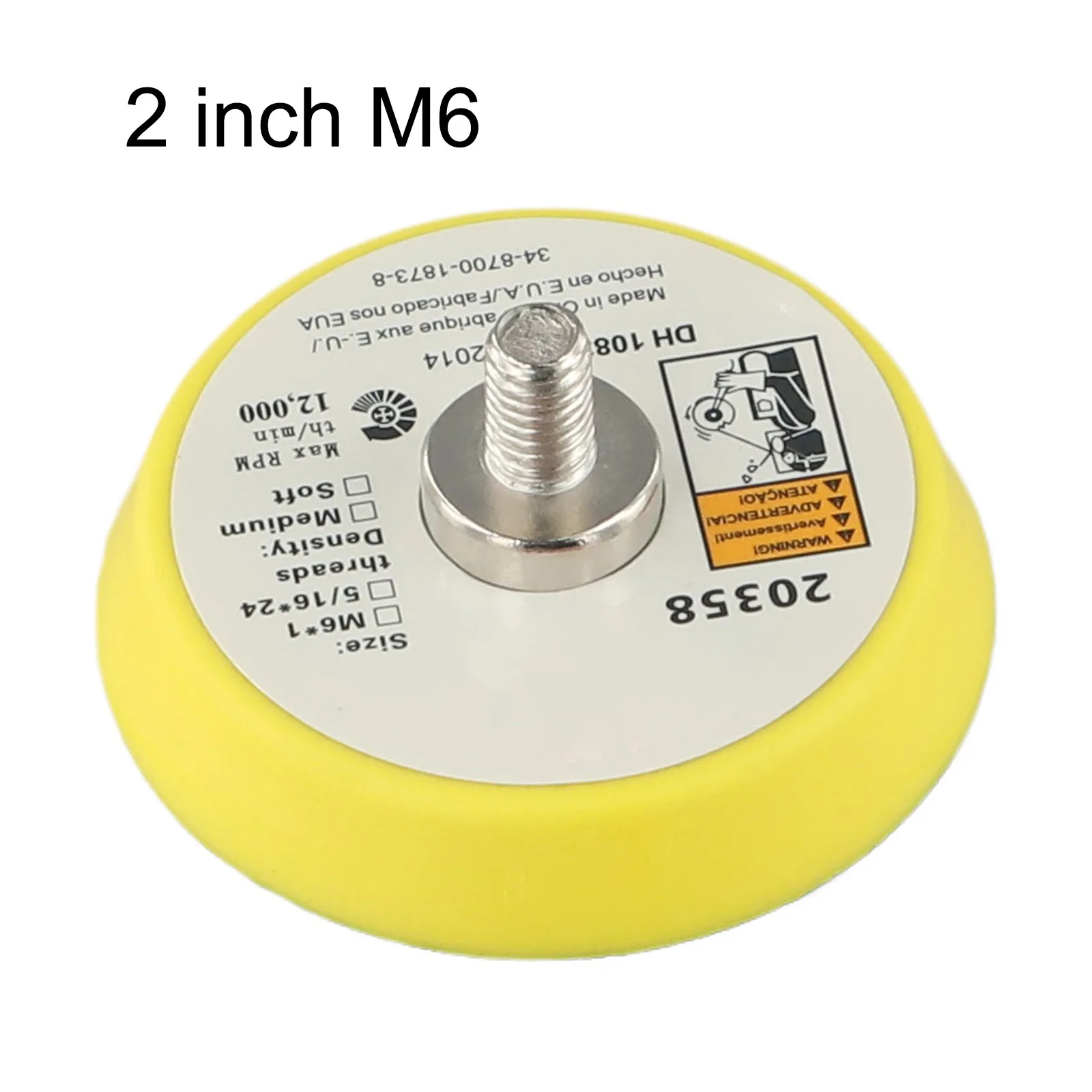 1pc M6/M8 Polishing Sanding Disc Backing Pad 2/3/5Inc Hook AndLoop For Wood Metal Grinding Polishing Pneumatic Sander Spare Part