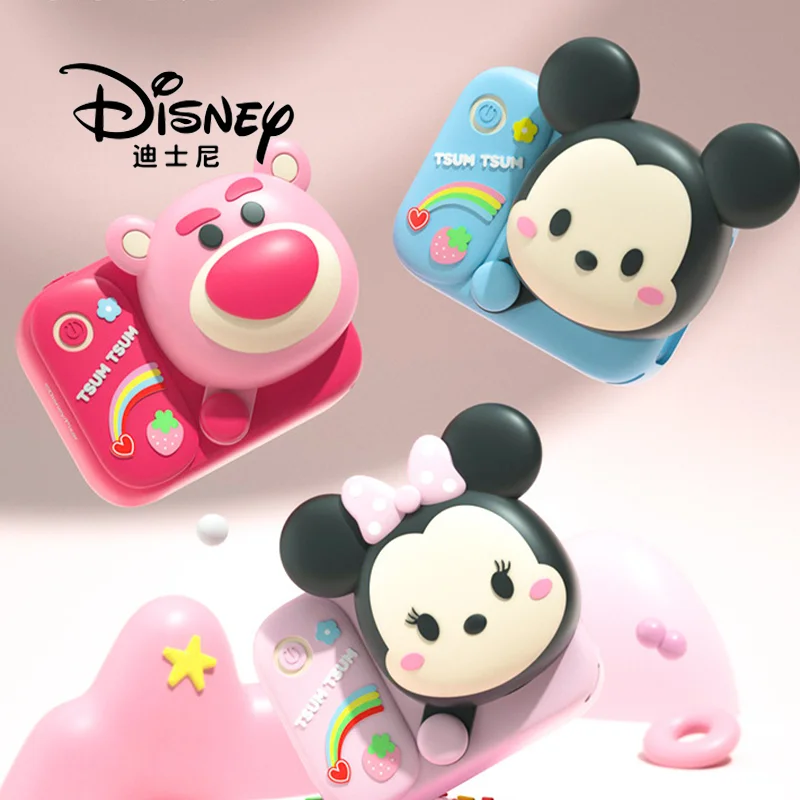 Disney Cartoon Mickey Minnie Camera Machine Toys Strawberry Bear High Definition Dual Camera Can Take Photos Kids Birthday Gift