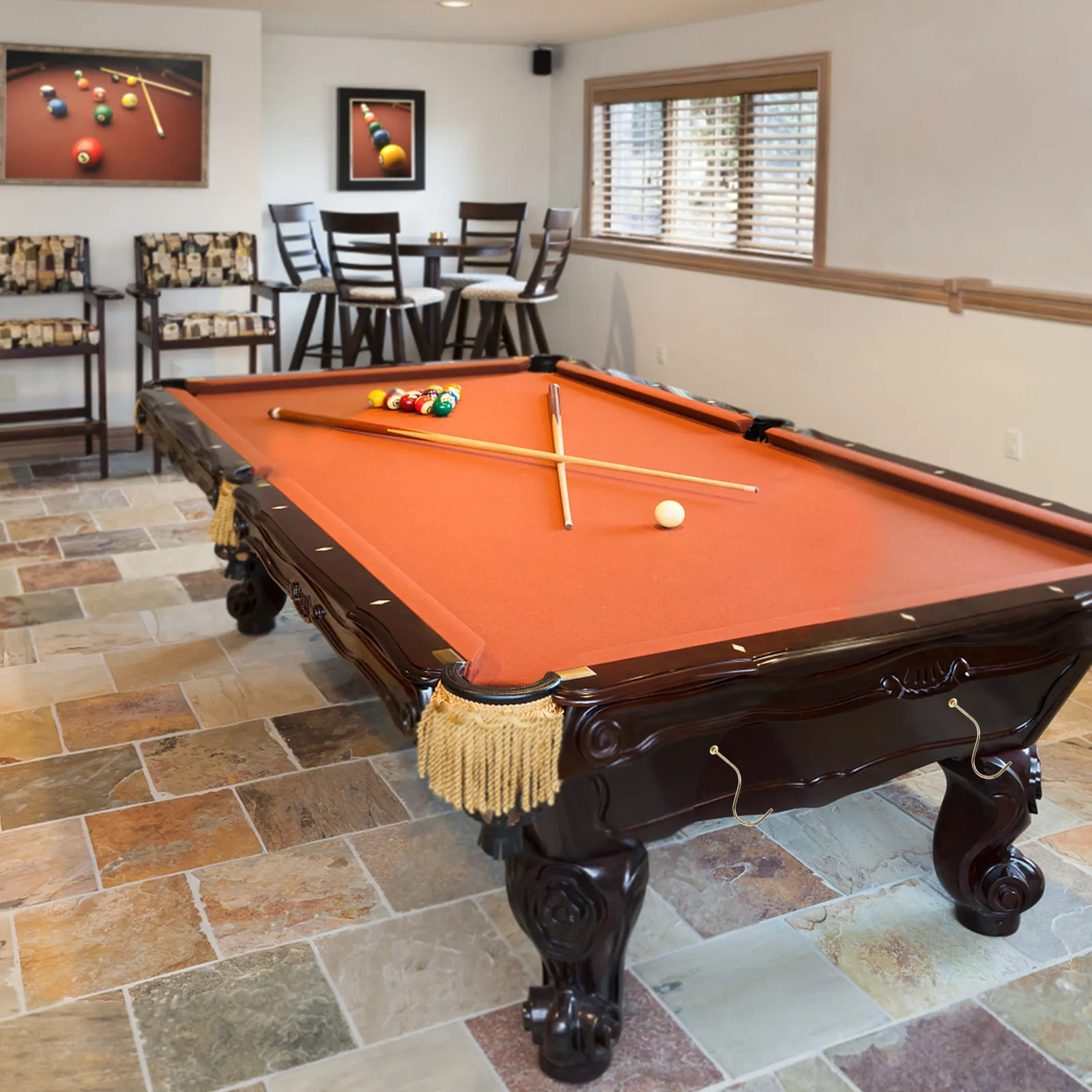 

Комплект из 2 крючков для бильярдного стола, прочные железные крючки, многофункциональный аксессуар для снукера, декоративный бильярдный аксессуар