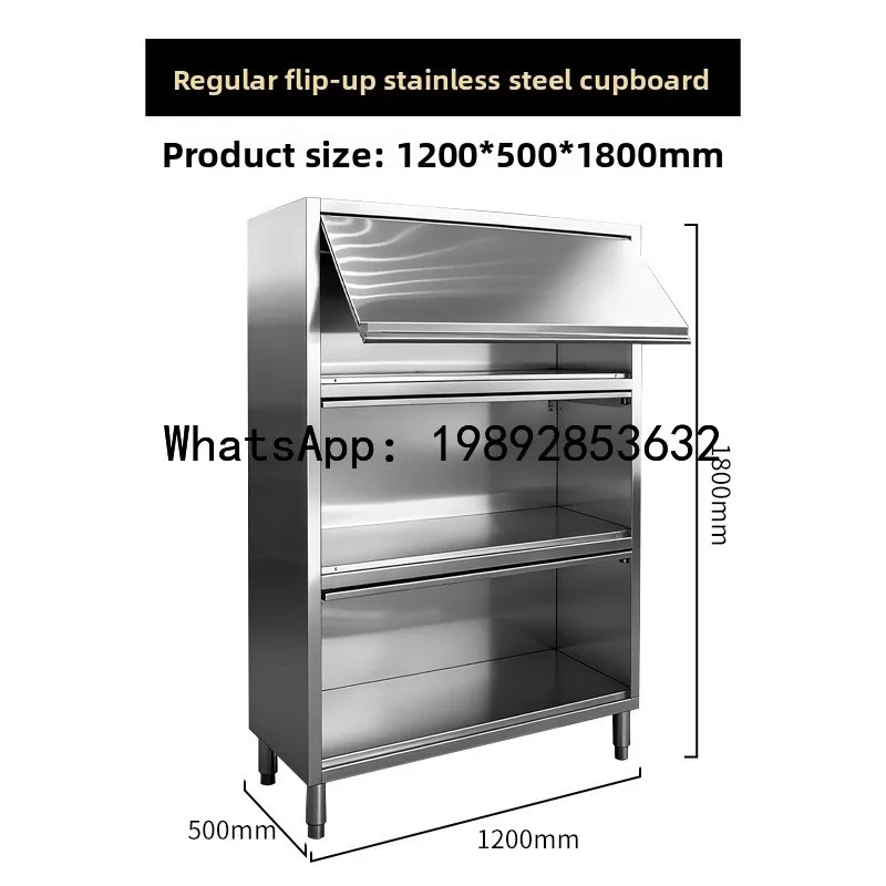 B-4  Stainless Steel Bowl and Plate Cabinet with Integrated Welding Commercial Sliding Door Kitchen Integrated Food Cabinet