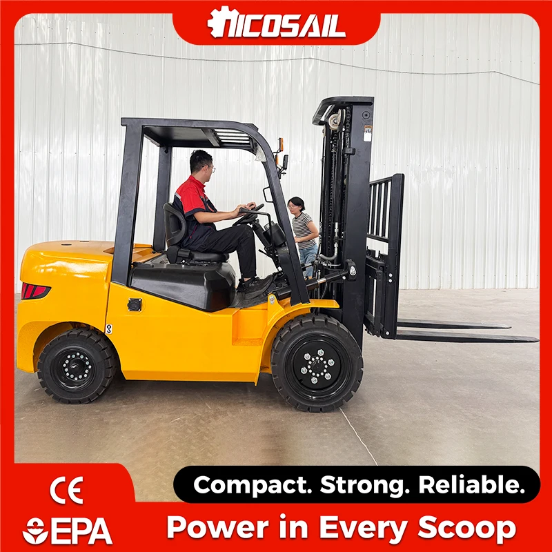 Nicosail Custom OEM 2 Ton Heavy Load Diesel Forklift, Compact Body, Flexible for Limited Space Operation