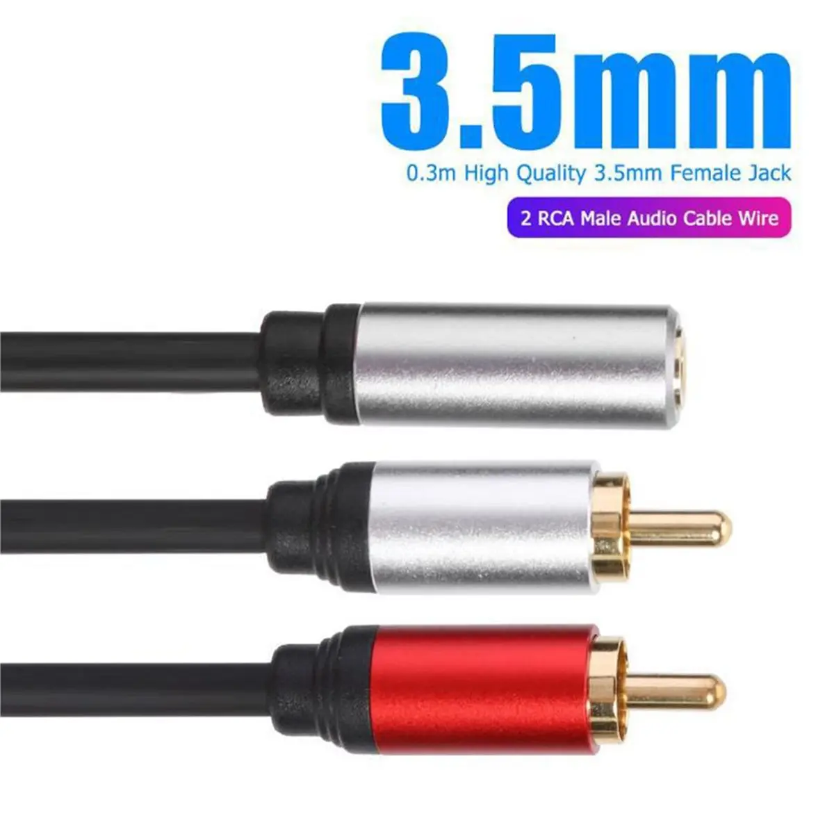 

Кабель A75T 3X RCA: 2RCA (штекер) на 3,5 мм (гнездо) аудиокабель Aux, 3,5 мм Jack RCA кабель для MP3, телефона, домашнего кинотеатра, DVD, 2RCA