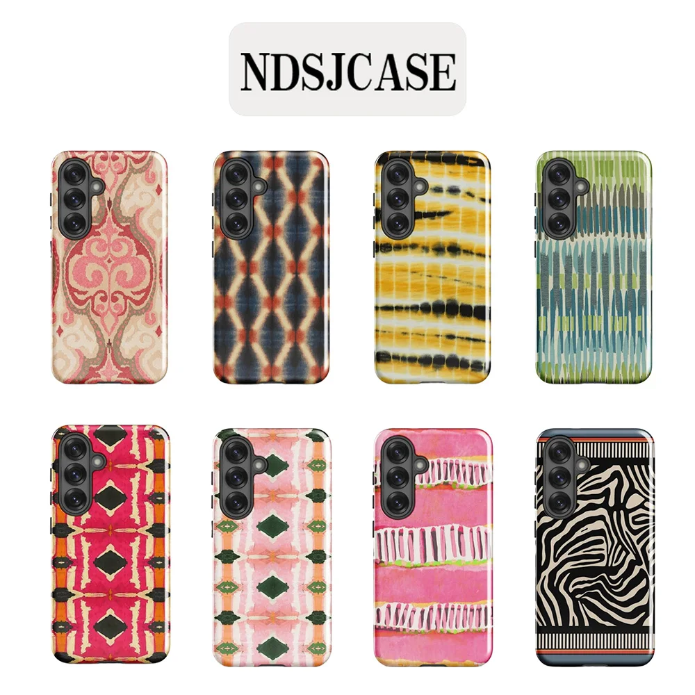 Luxury Clmj blush damask Phone Case for Samsung Galaxy S20 S23 S24 S25 S26 FE Plus Ultra Edge 4G 5G Double-layer Back Cover