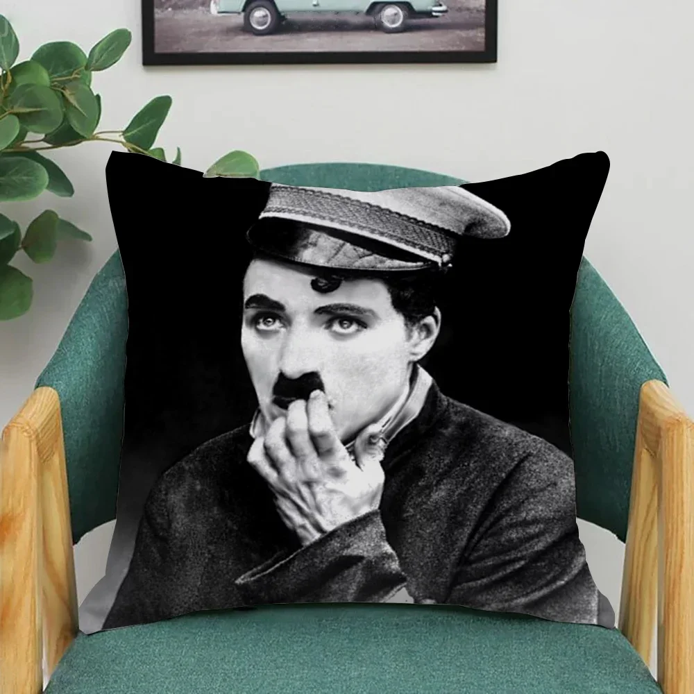 Cushion Cover C-Charlie Chaplin 45x45 Short Plush Decorative Pillowcases 40x40 Pillowcase 40*40 Pillow Cases Duplex Printing