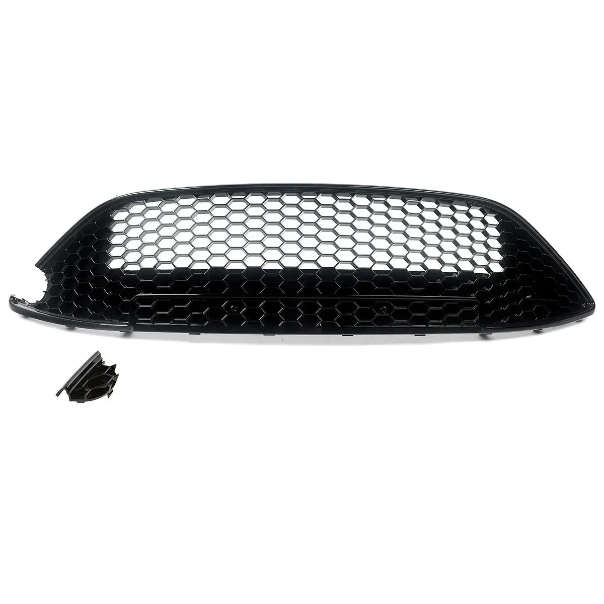 MAGICKIT Gloss Black Front Bumper Upper Grille For Ford Focus ST 2015-2018 Honeycomb Mesh car accessories