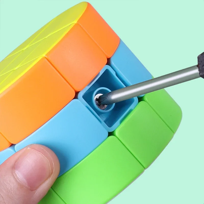 QIYI 3x3x3 cilindro cubo mágico columna rompecabezas de velocidad profesional cerebro retorcido juguetes educativos antiestrés para niños cubo mágico