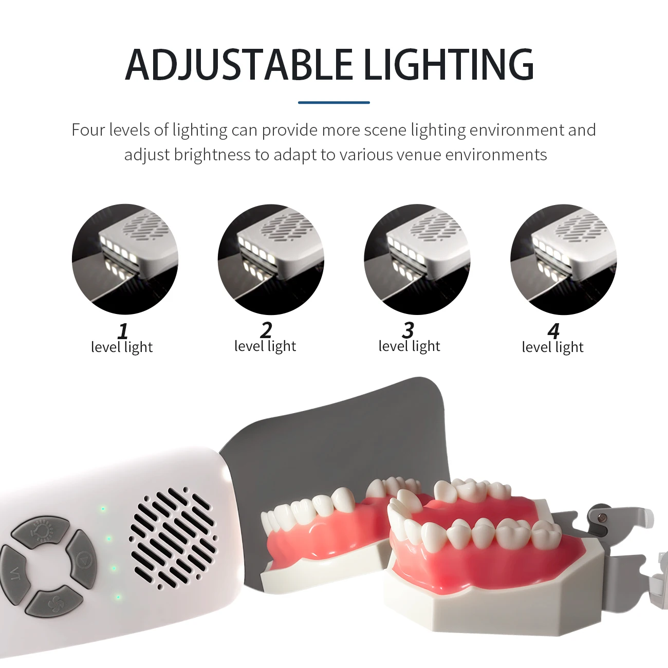 Dental Anti-Fog Mirrors Kit Mirror With LED Light Oral Orthodontic Reflectors Fog Free Intraoral Photography Stainless Steel view 3