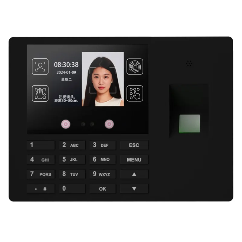 【RECOMENDAR】Multi-Function Attendance System Fingerprint Facial Recognition Password Three-In-One Machine