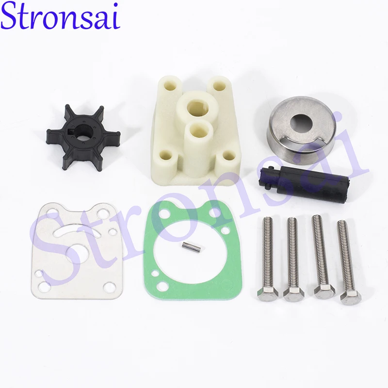 6E0-44352-00 6E0-W0078-A2 Water Pump Impeller Repair Kit For Yamaha  4hp 5hp Ship Marine Boat Engine Part With Housing