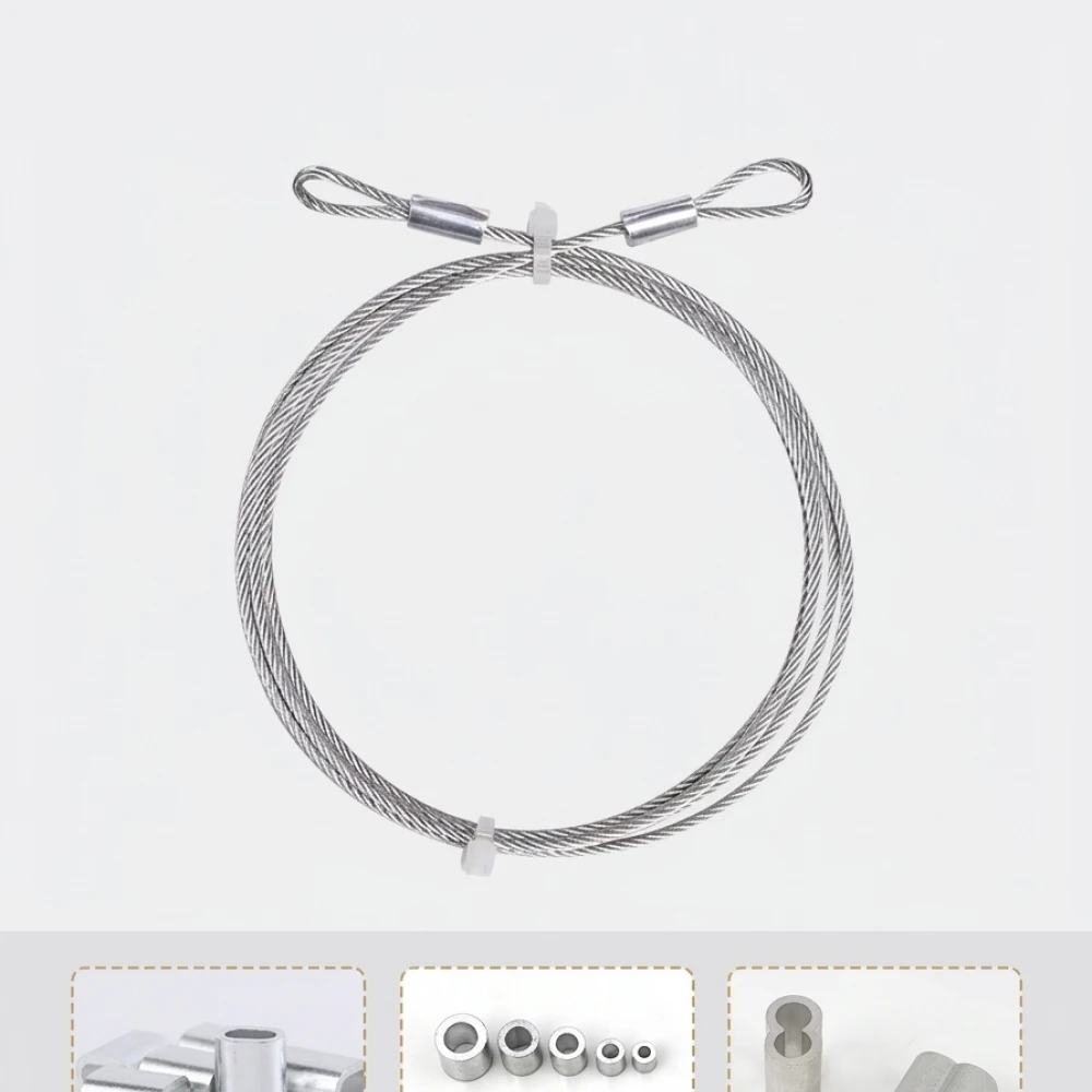 Professional Wire Rope Aluminum Sleeve Oval Ferrule Crimping Connector Hardware Accessory For Hanging And Fixing Steel Cable
