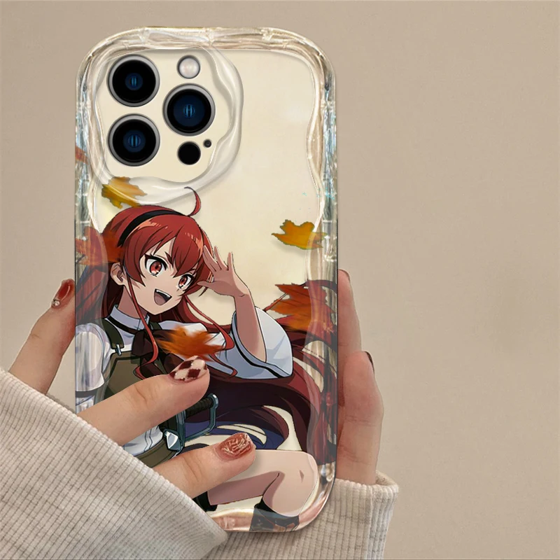 Anime Mushoku Tensei Cover For Apple iPhone 15 14 13 12 11 Pro X XR XS Max Plus 8 7 Plus SE Wave Oil Phone Case