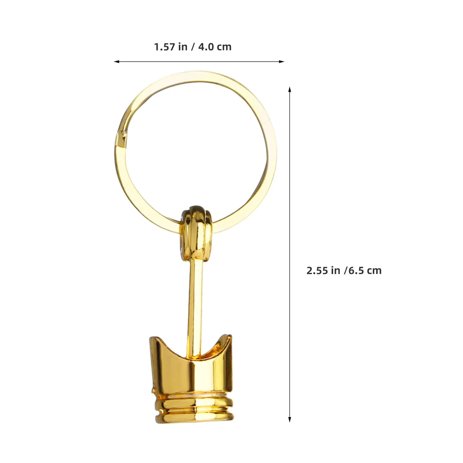 8Pcs Metal Engine Piston Keychain Car Key Holder Compact Heavy Duty Auto Part Car Accessories for Men
