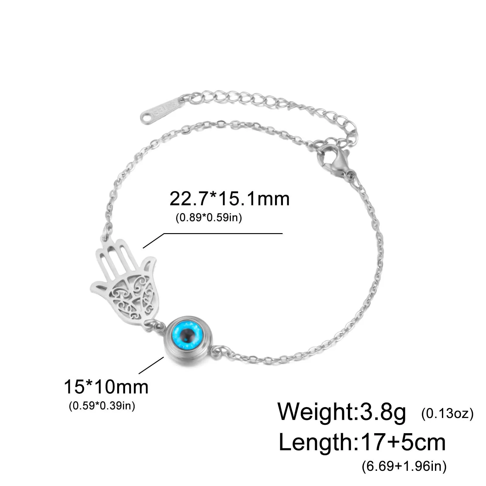 Sipuris التركية همسة الشر سوار بحليات العين الزرقاء للنساء الفولاذ المقاوم للصدأ الذهب اللون سحر المختنق سوار مجوهرات اكسسوارات هدية