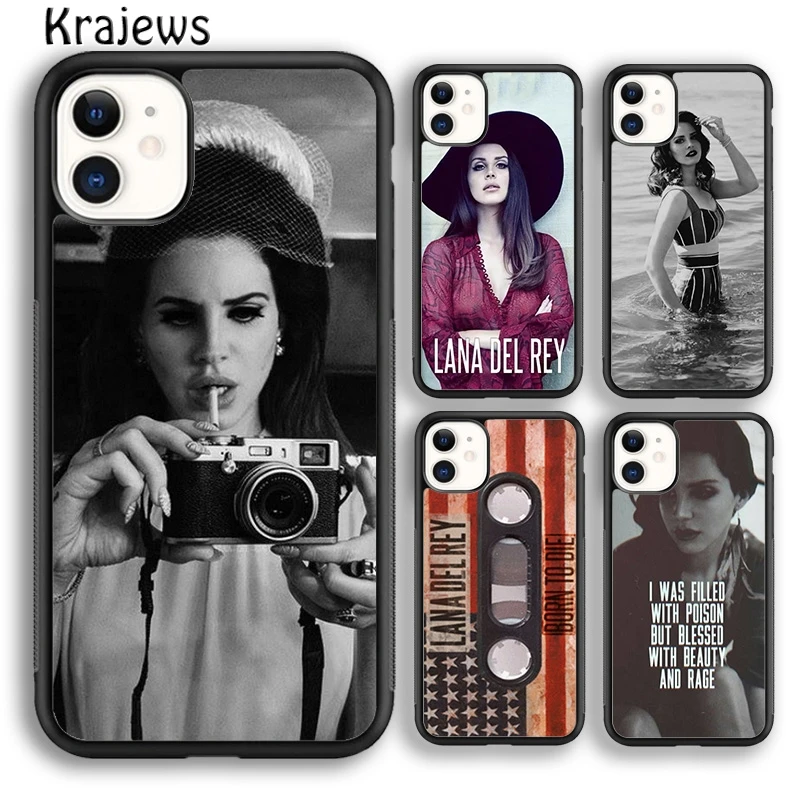 Krajews Beauty Lana Del rey Phone Case Cover For iPhone 15 16 SE2020 14 6 7 8 plus 11 12 13 pro max coque Shell Fundas