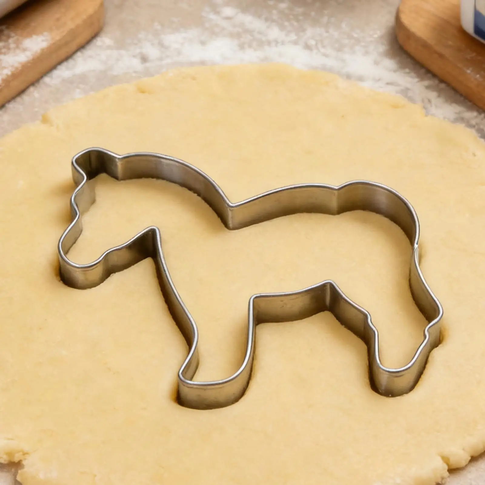 2026 Year of the Horse Cookie Cutter Set Stainless Steel Reusable Baking Molds for Holiday Cookies, Cake Decorating, Fondant