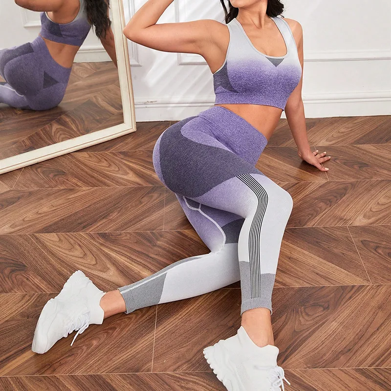 Hip Lift Belly Support Yoga & Running Pants with Beautiful Back: Fitness Bra & Knitted Set