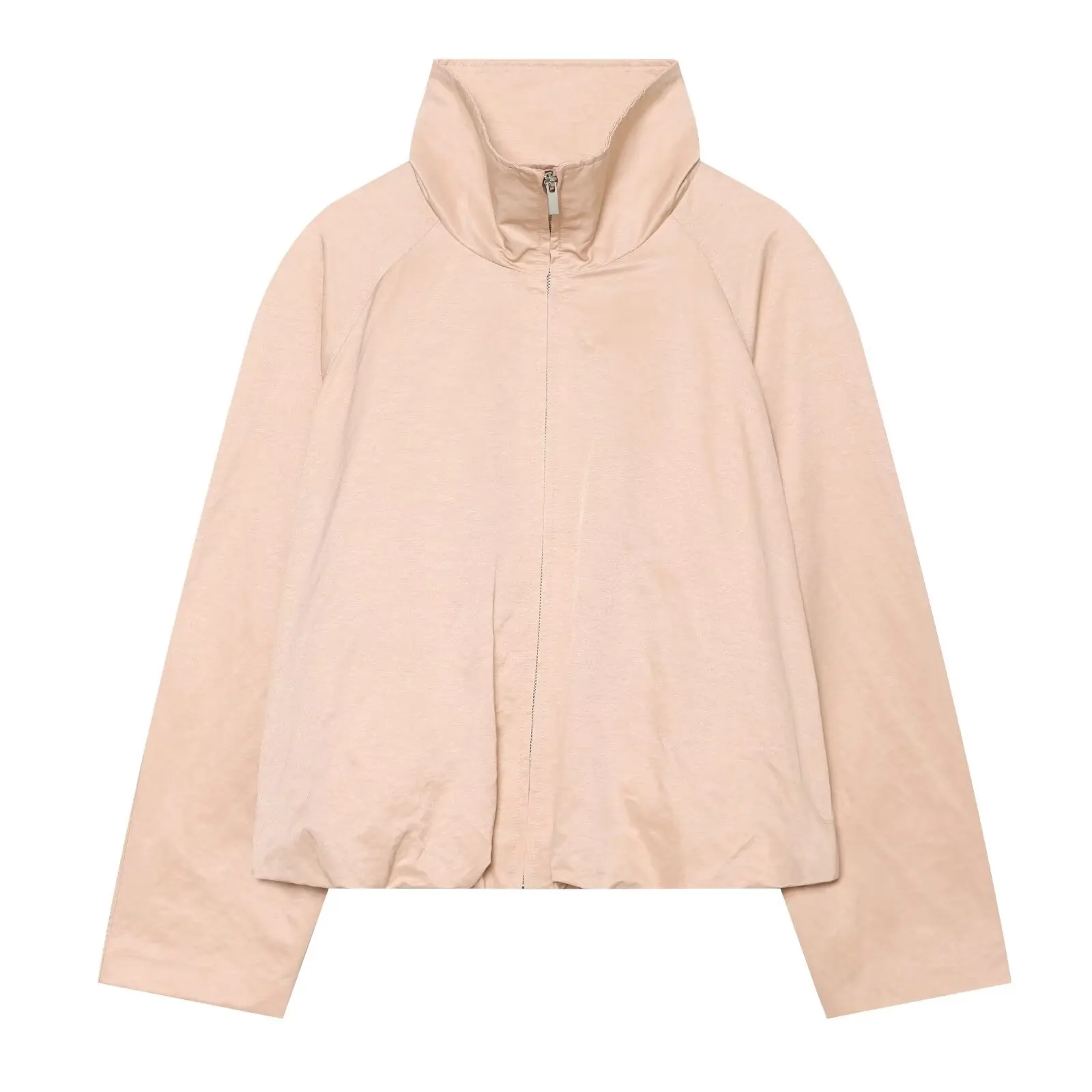 Women's Jacket 2026 Autumn Fashion Street Style Loose Long Sleeve Solid Color Snap Button Detail Coat