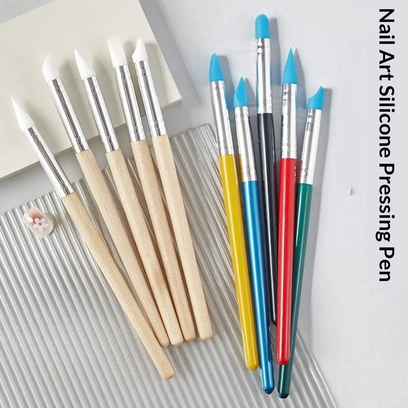 5/10Pcs Silicone Clay Sculpting Tool For Brush Modeling Dotting Nail Art Pottery Clay Tools DIY Carving Sculpting Tools