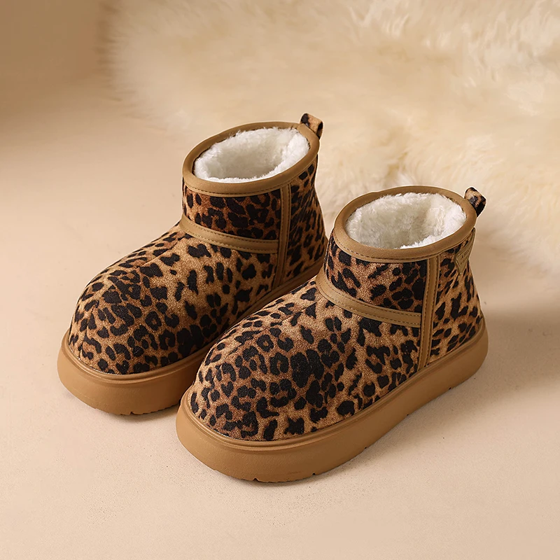 

Hot Sale Fashion Lepoard Printed Woman Snow Boots Platform Warm Plush Boots Women Outdoor Winter Boots for Woman botas de mujer