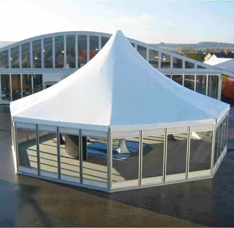2025 new hexagonal tower tent octagonal aluminum structure tent
