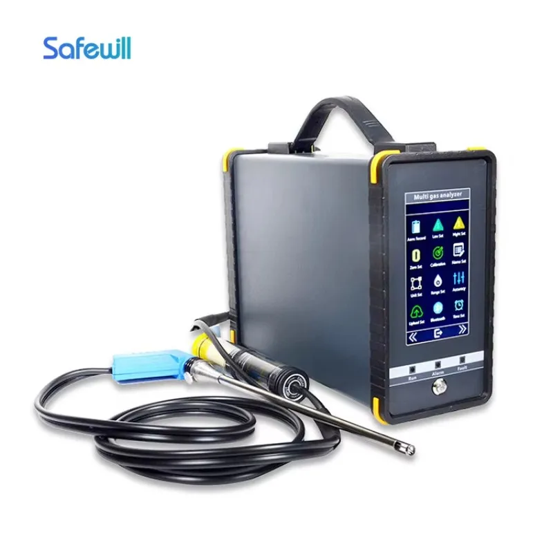 ESW16 Portable 16-in-1 Multi-Gas Analyzer High Accuracy LCD Digital Display Sound+Light Alarm SO2 NO2 CO O3 H2S NH3