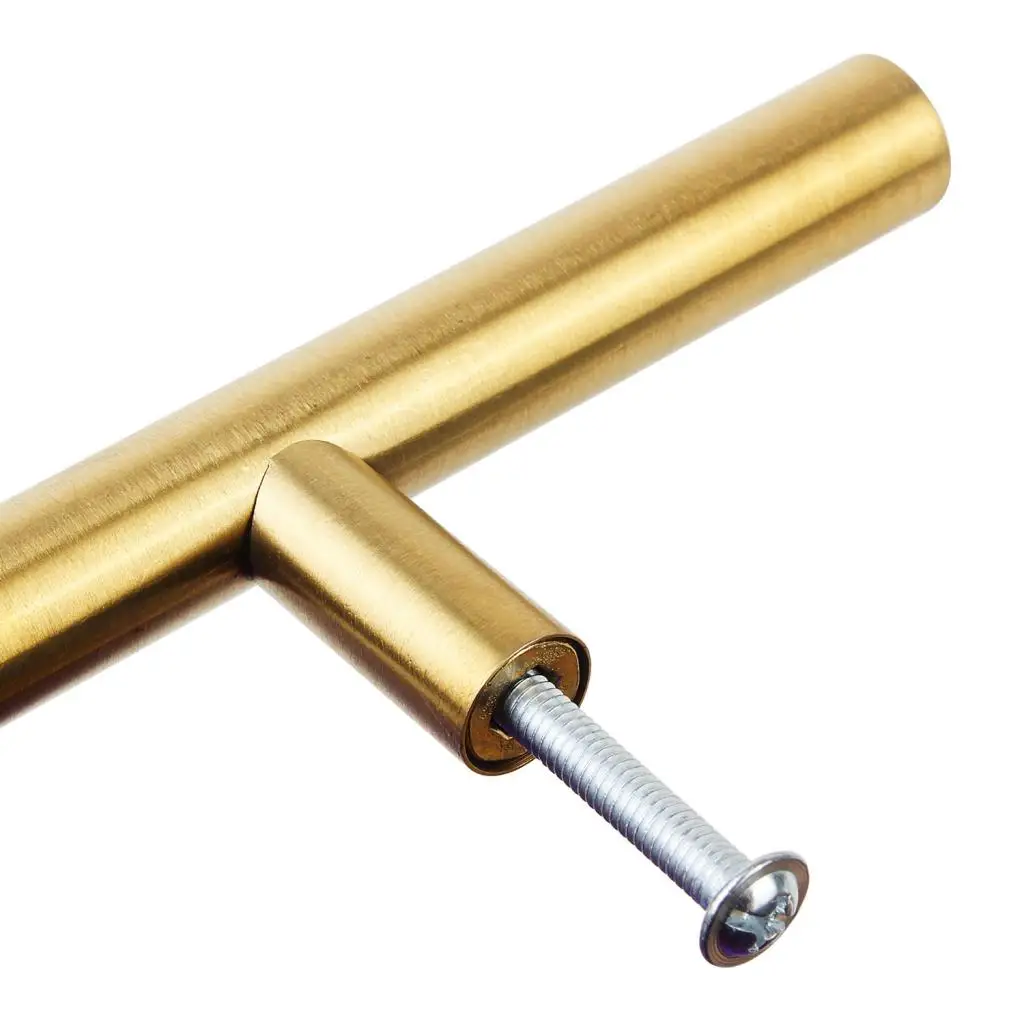 Stainless Steel Pull Handle Bar Brushed Gold Finish Modern Interior Door Hardware for Room Closet