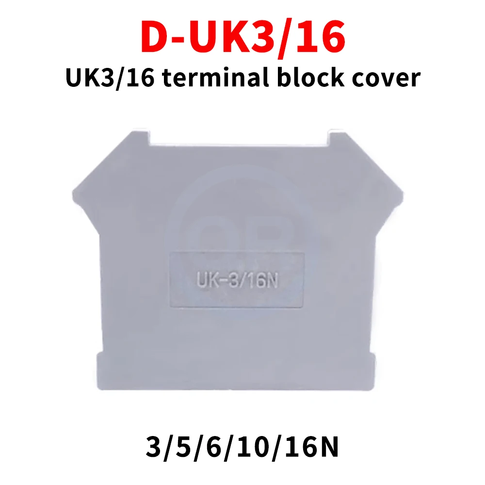 (10 pcs) D-UK3/16 Terminal Block Universal Terminal Block Connector Isolation Plate Compatible with 3/5/6/10/16N