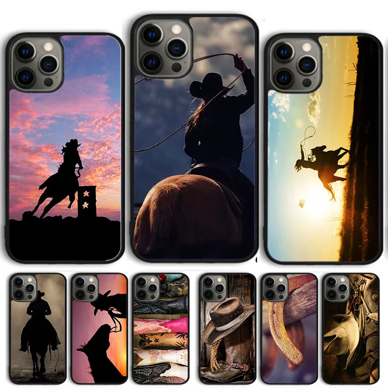 Rodeo Cowboy Gloves Cowgirl Boots Phone Case For iPhone 14 15 16 13 12 Mini Max Cover For Apple 11 Pro Max 8 7 Plus SE2020