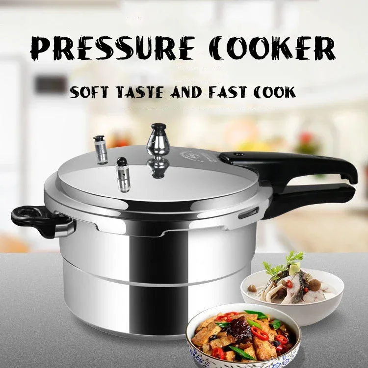 Kitchen Pressure Cooker Cookware Soup Meats pot 18/20/22cm Gas Stove/Open Fire Pressure Cooker Outdoor Camping Cook Tool Steamer