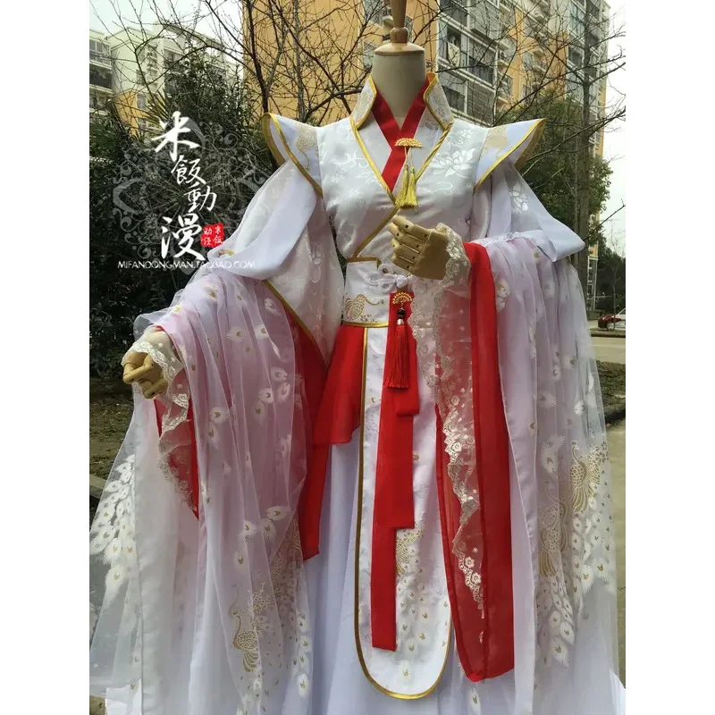 Heavenly Officials Bless Prince Yue Shen Cos Clothing Xie Lian Cosplay Red White Style Ancient Cosplay Costume Hanfu Halloween