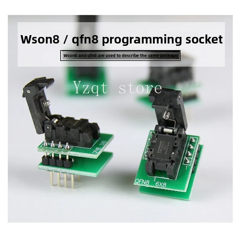WSON8 programming seat QFN8 programming seat 6 * 8mm5 * 6 test seat 25 series chip flash flip adapter