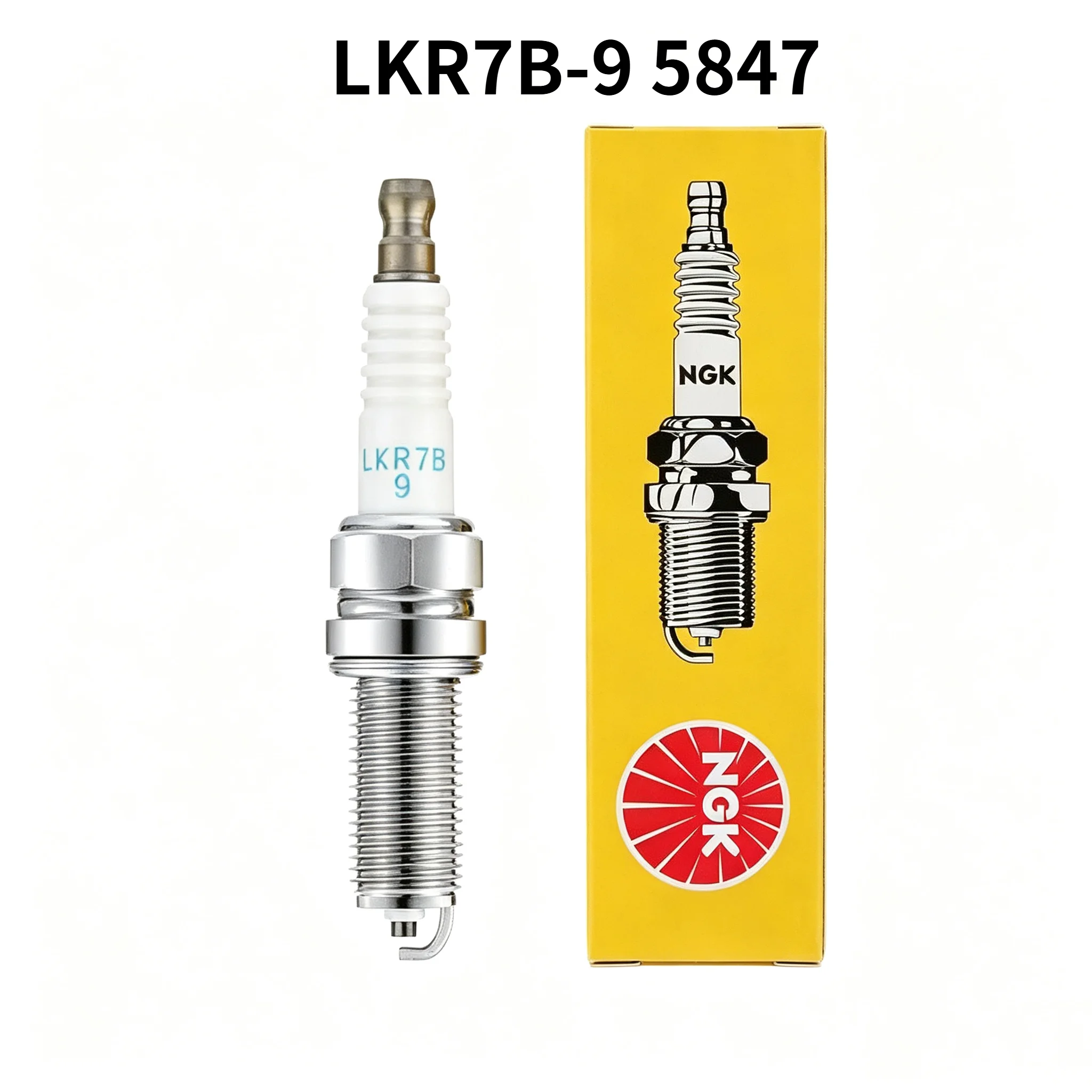 NGK Nickel Alloy Spark Plugs LKR7B-9 5847 4Pcs Used For Smart Fortwo Coupe Cabrio