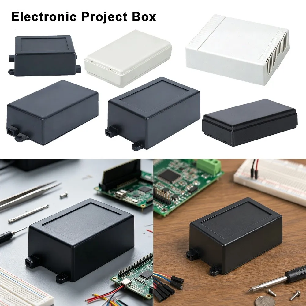New Plastic DIY Housing Instrument Case Black&White Waterproof Electronic Project Box 5 Styles Electric Power Supply Case
